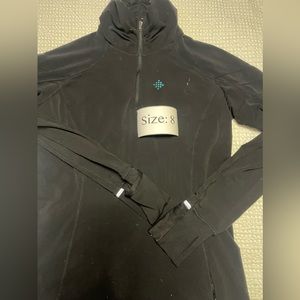 Lululemon pullover 1/2 Zipper black size 8